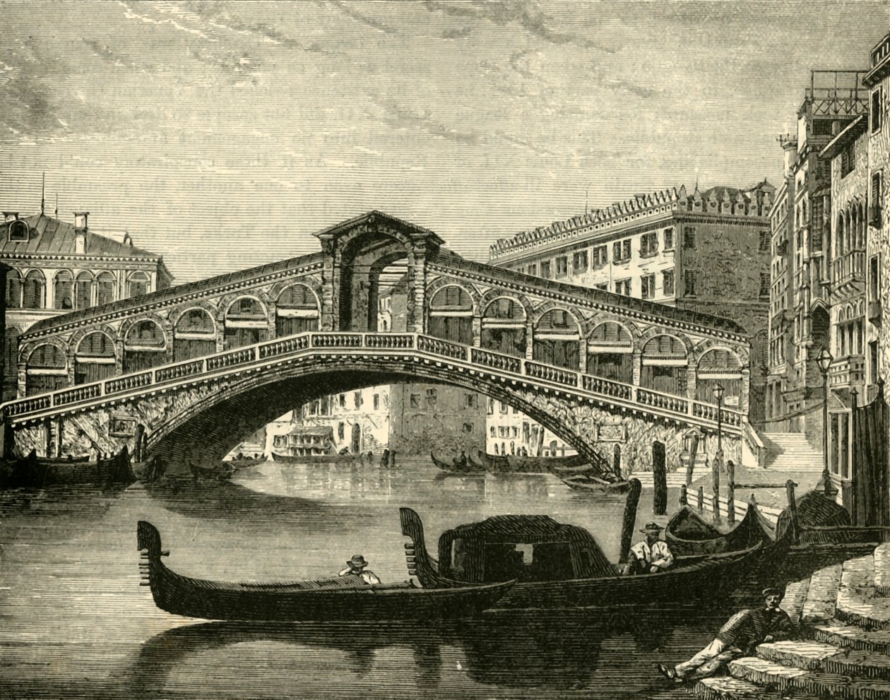 O Rialto, Veneza, 1890. de Unbekannt