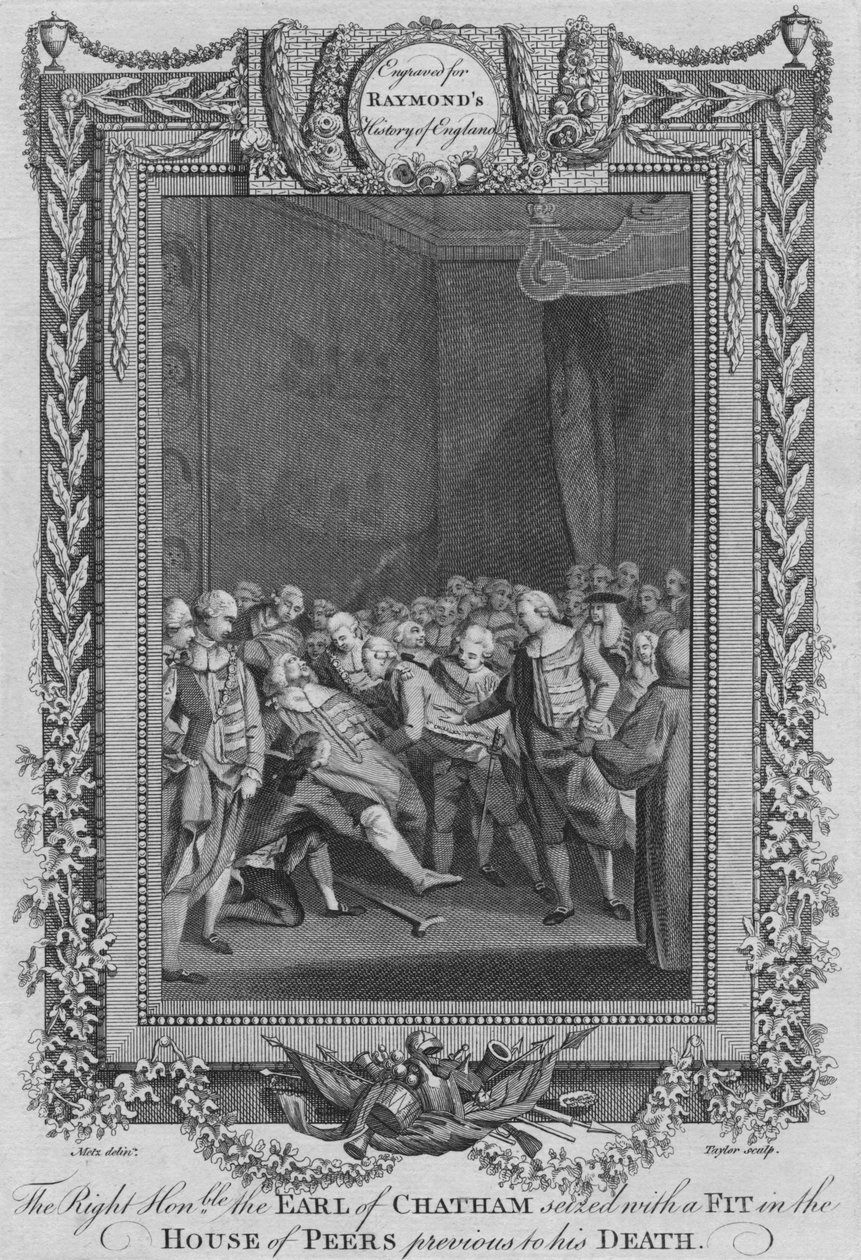 O Honorável Direito que o Conde de Chatham apreendeu com um Ajuste na Casa dos Pares, c1787 de Unbekannt