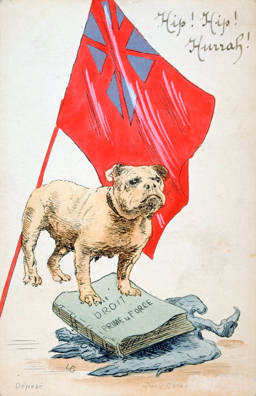 O Direito precede a força, cartão postal francês da Primeira Guerra Mundial, 1914-1918 de Unbekannt