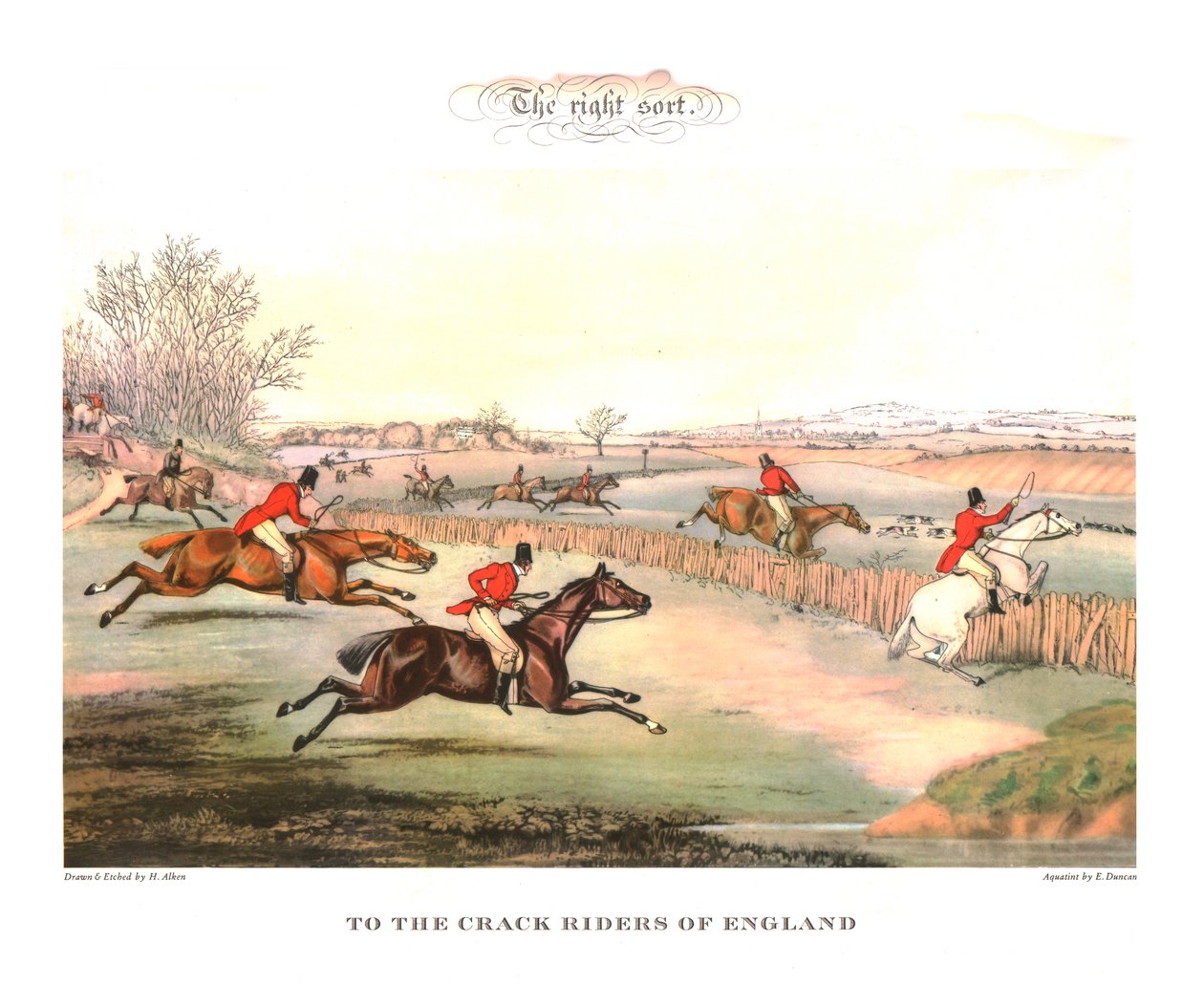 O tipo certo. Aos Crack Riders Of England, meados do século XIX, c1955. de Unbekannt