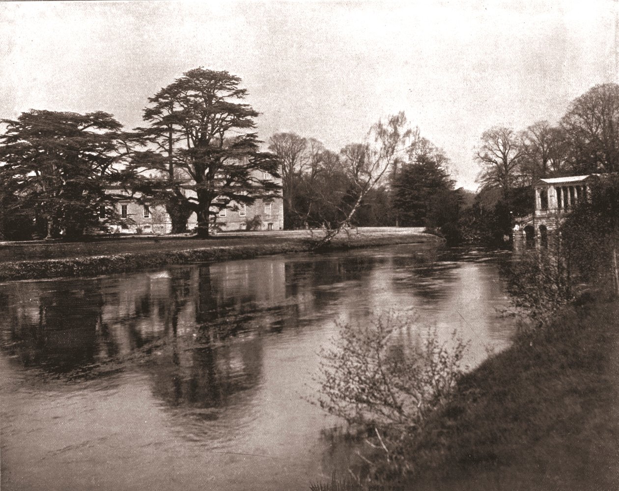 O rio Nadder, casa de Wilton, Wiltshire, 1894. de Unbekannt
