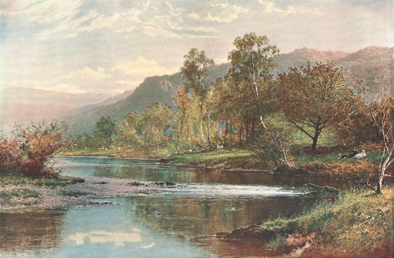 O rio que corre na água de Derwent, c1902. de Unbekannt