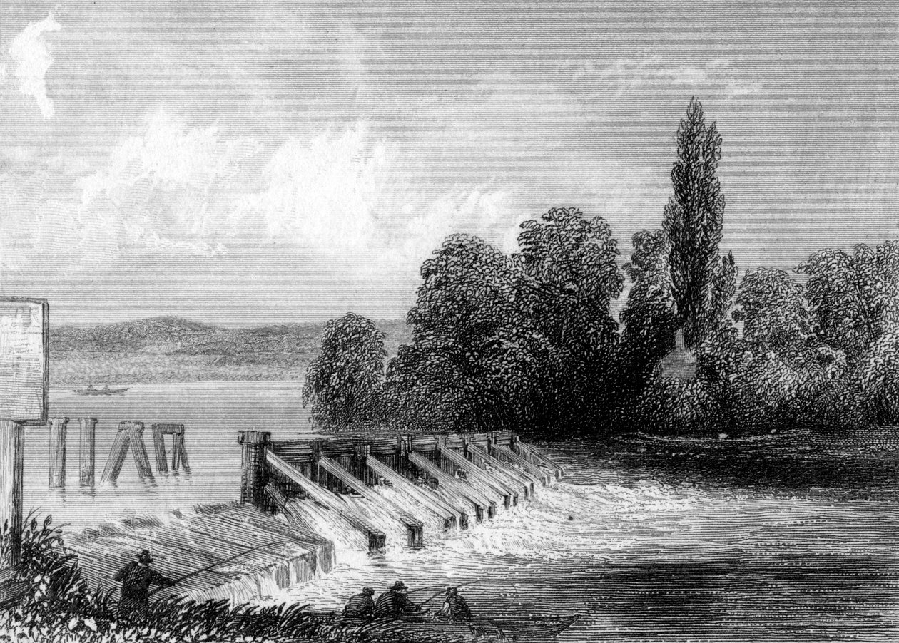 O rio Tamisa em Teddington, Londres, século XIX de Unbekannt