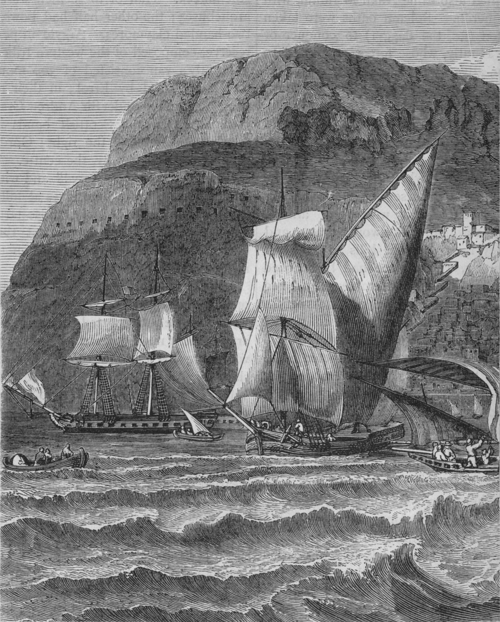 A rocha de Gibraltar, c1880 de Unbekannt