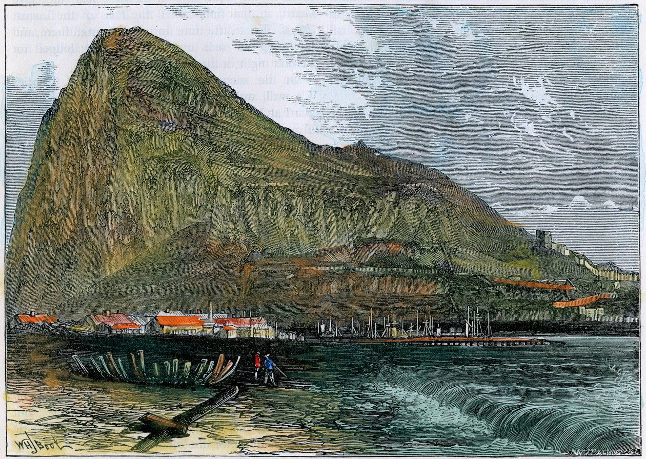 A rocha de Gibraltar, c1880 de Unbekannt