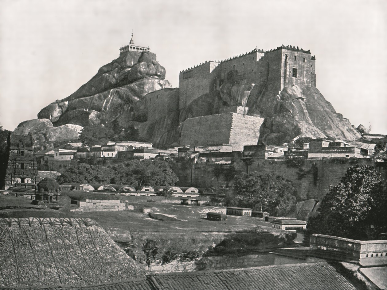 A rocha vista do norte, Trichinopoly, Índia, 1895. de Unbekannt