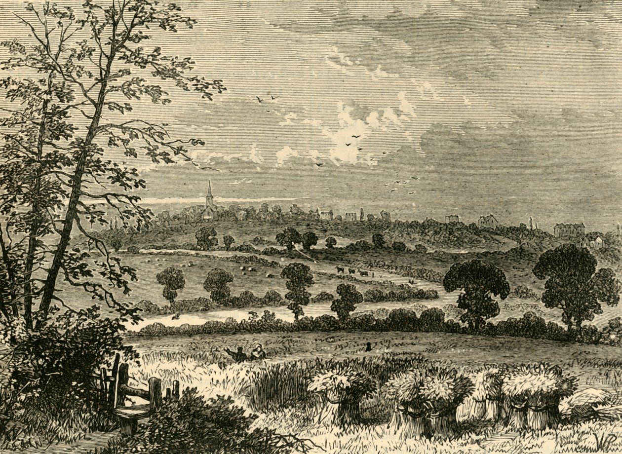 A estrada romana, Tufnell Park, em 1838, c1876. de Unbekannt
