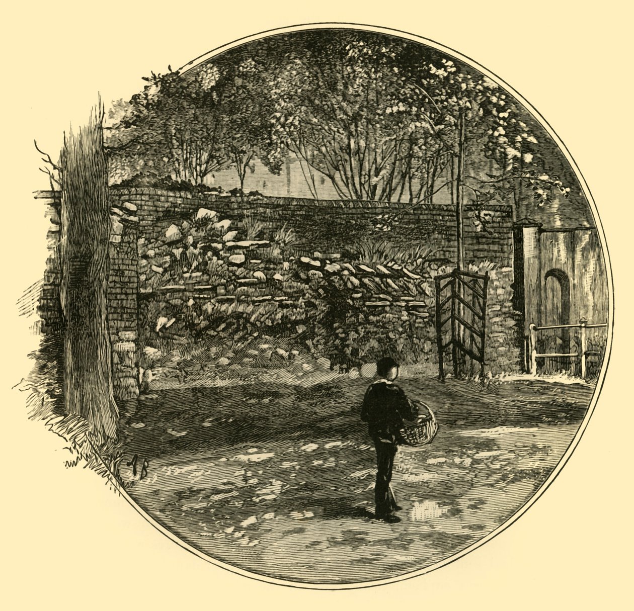 O Muro Romano em Dorchester, 1898. de Unbekannt