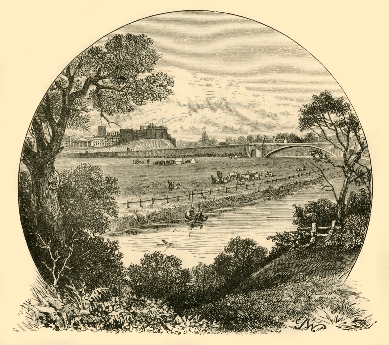 O Roodeye, da Ponte Ferroviária, 1898. de Unbekannt
