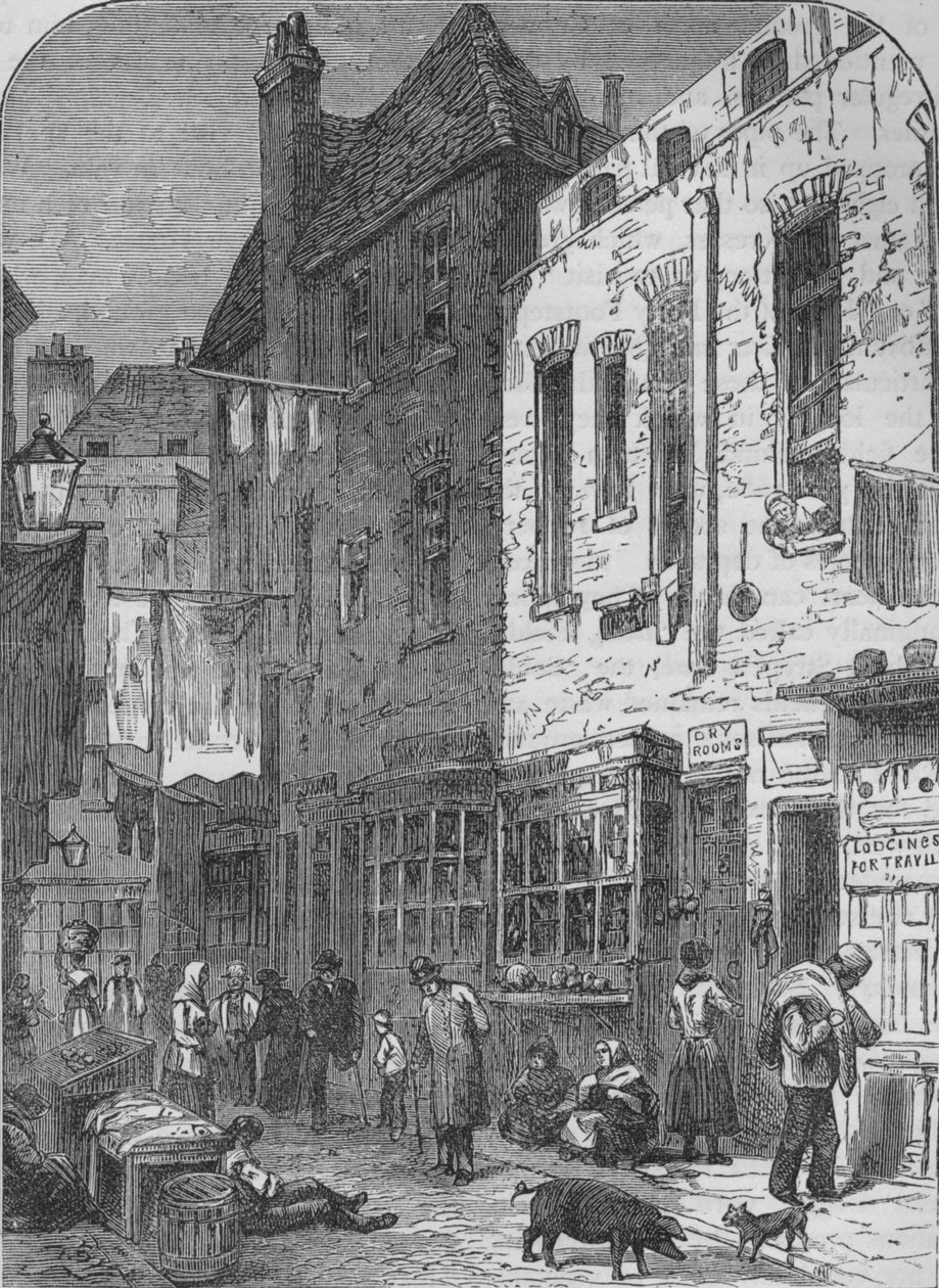 The Rookery of St Giles, Londres, 1850 1878 de Unbekannt