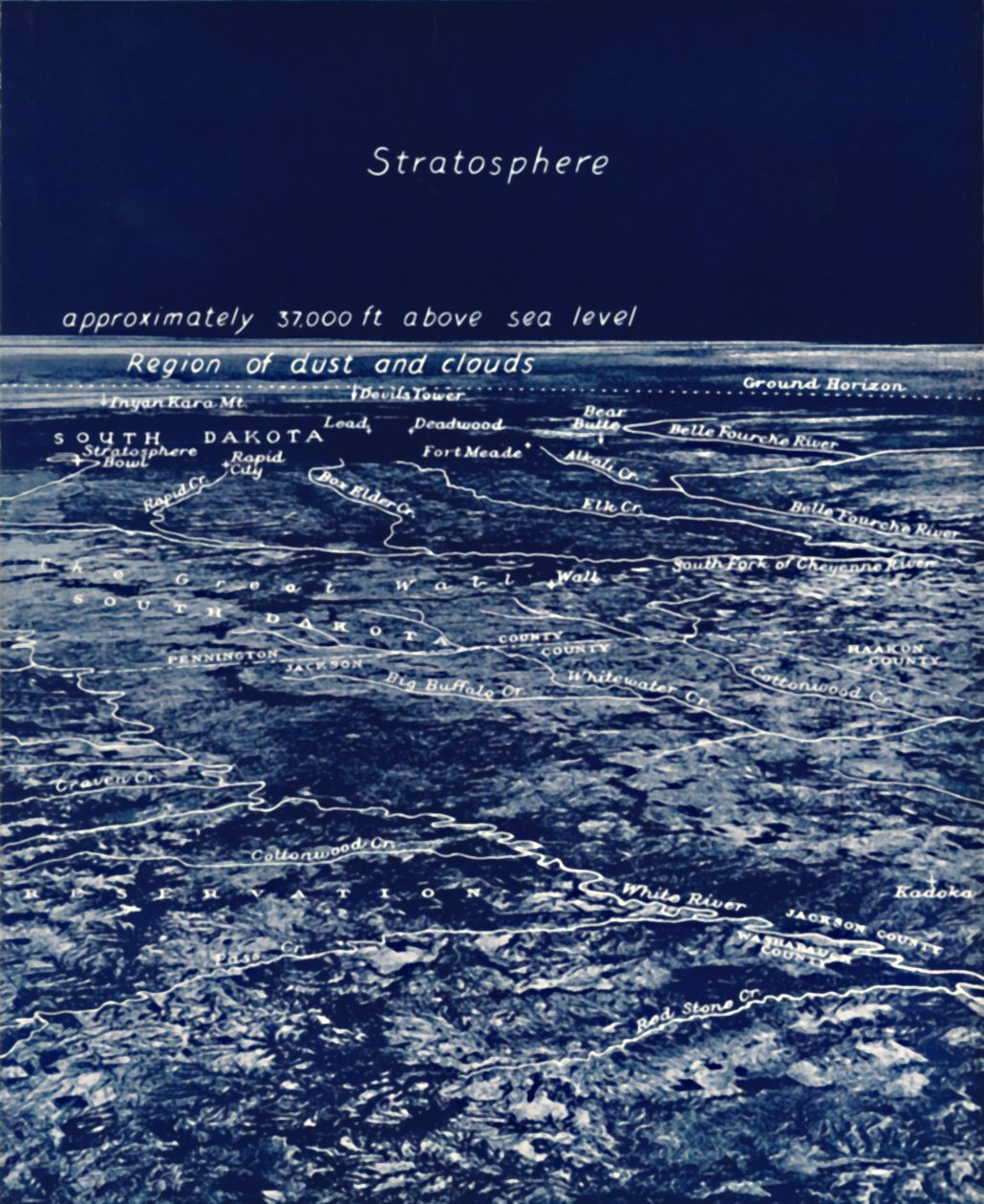 A rotundidade da terra da estratosfera, 1935 de Unbekannt