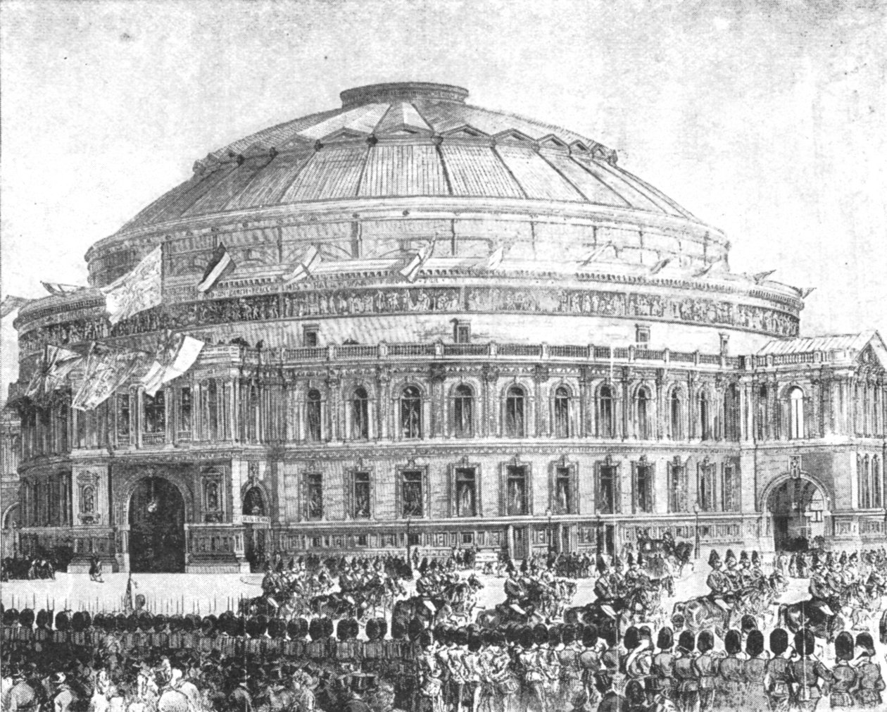 Royal Albert Hall, 1871: inaugurado pela rainha Victoria, em 29 de março de 1901. de Unbekannt