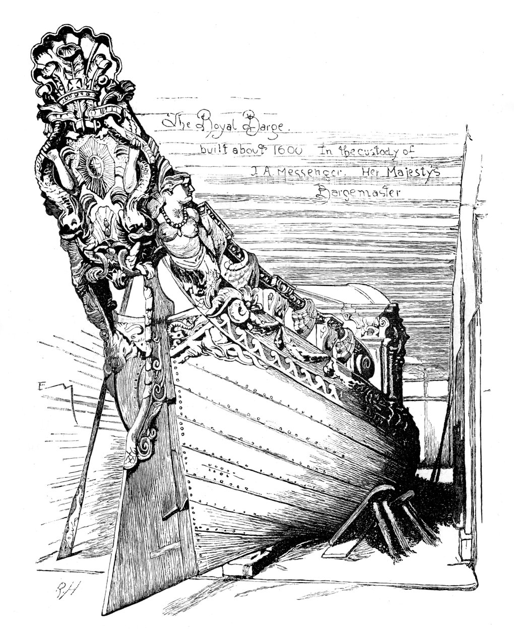 A barcaça real, c1888 de Unbekannt