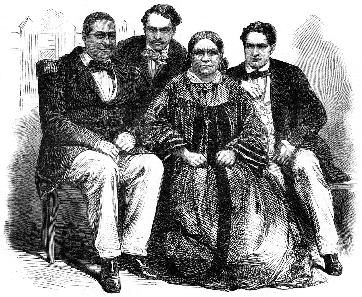 A família real do Taiti, 1864 de Unbekannt
