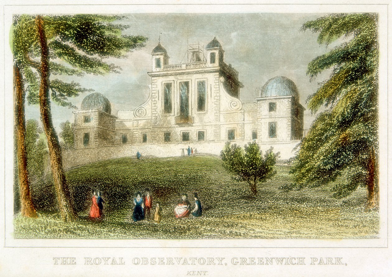Observatório Real de Greenwich, Casa Flamsteed, Greenwich Park, Londres, c1835 de Unbekannt