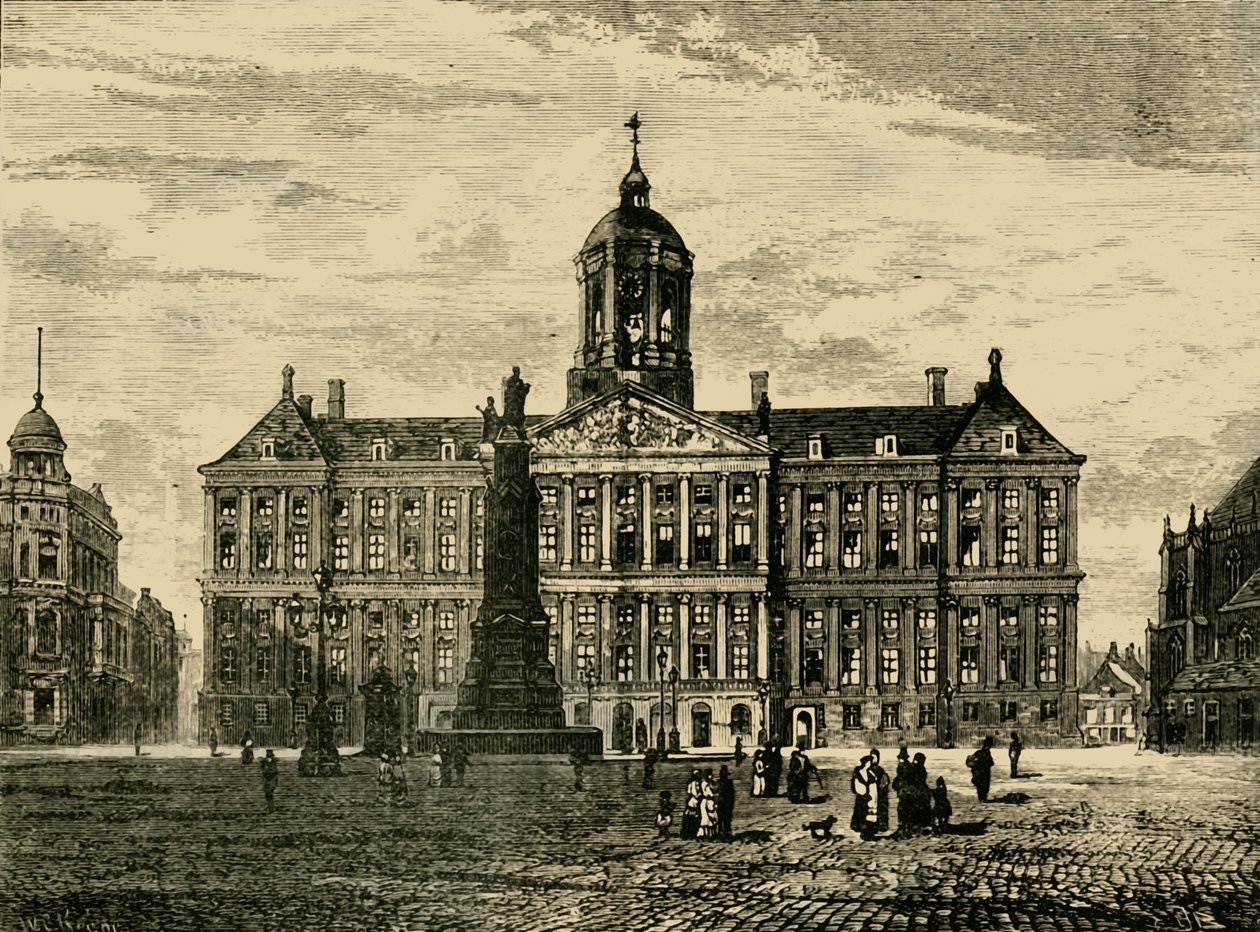 Palácio Real de Amsterdã, 1890. de Unbekannt