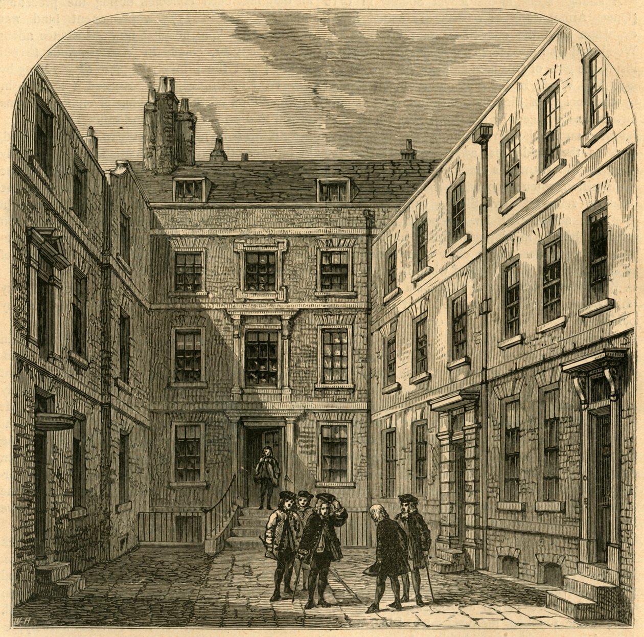A Royal Societys House em Crane Court, 1897. de Unbekannt