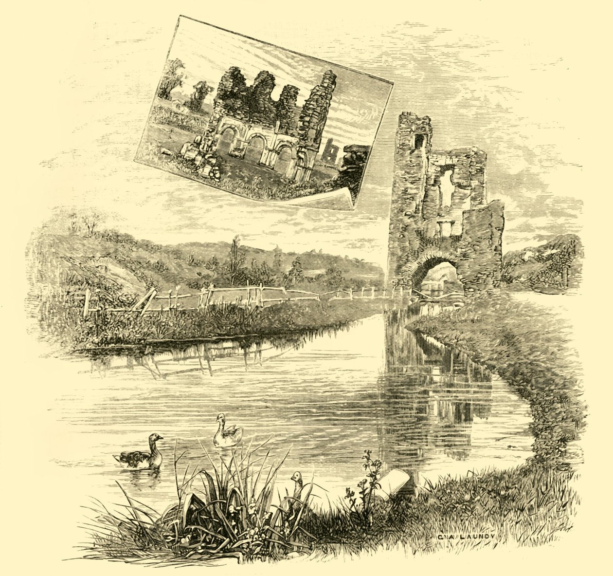As ruínas da abadia de Mellifont, 1898. de Unbekannt