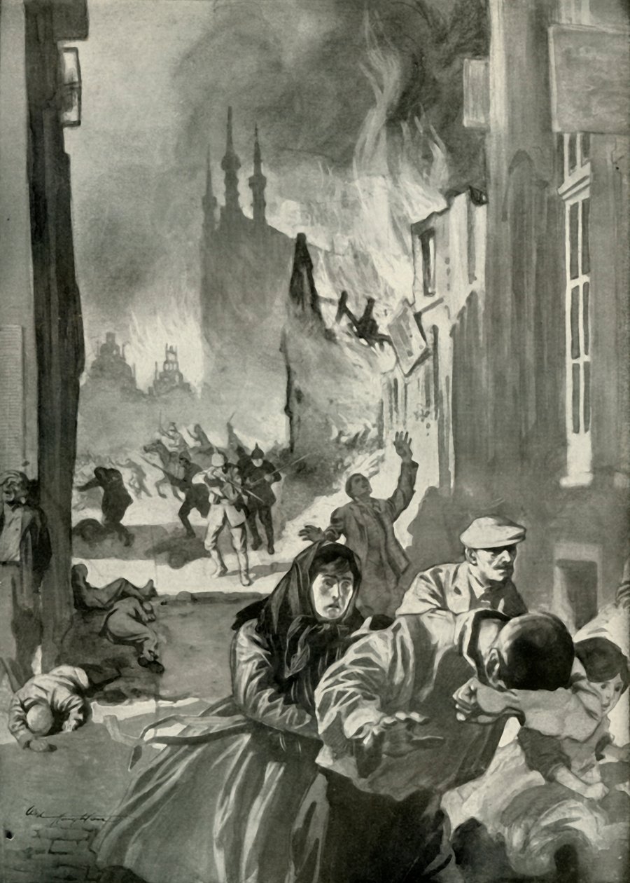 O saco de Louvain, 1919. de Unbekannt