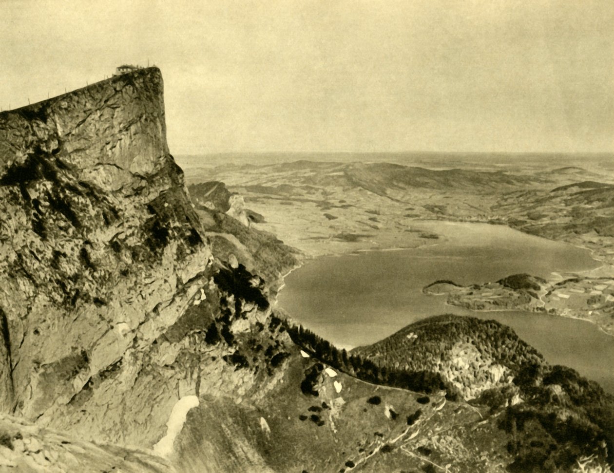 O Schafberg e o Mondsee, Alta Áustria, c1935. de Unbekannt