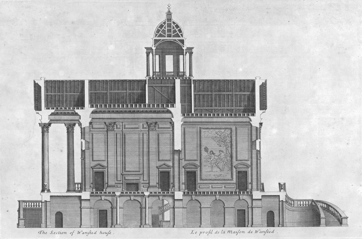 A seção da casa de Wansted, século XVIII. de Unbekannt