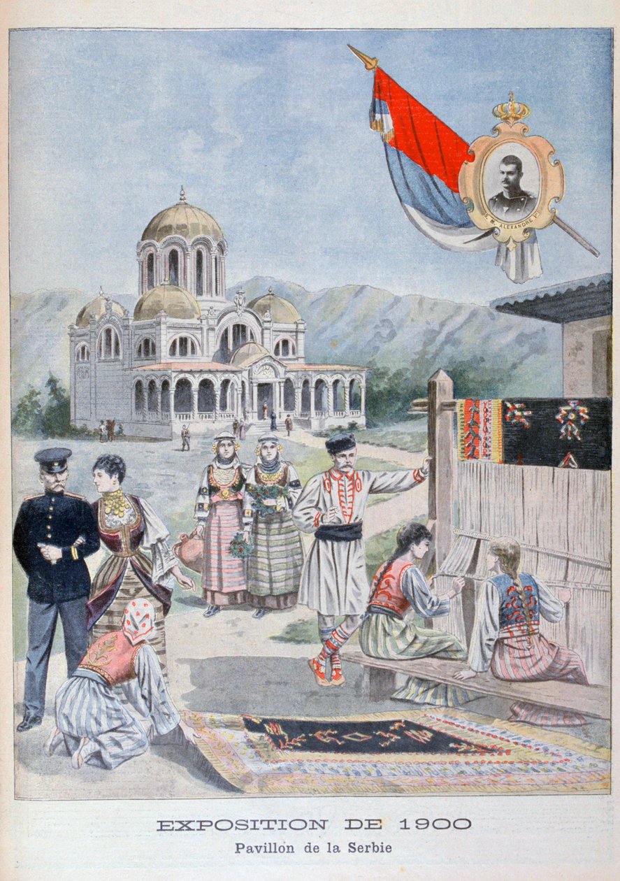 O pavilhão sérvio na Exposição Universal de 1900, Paris, 1900 de Unbekannt