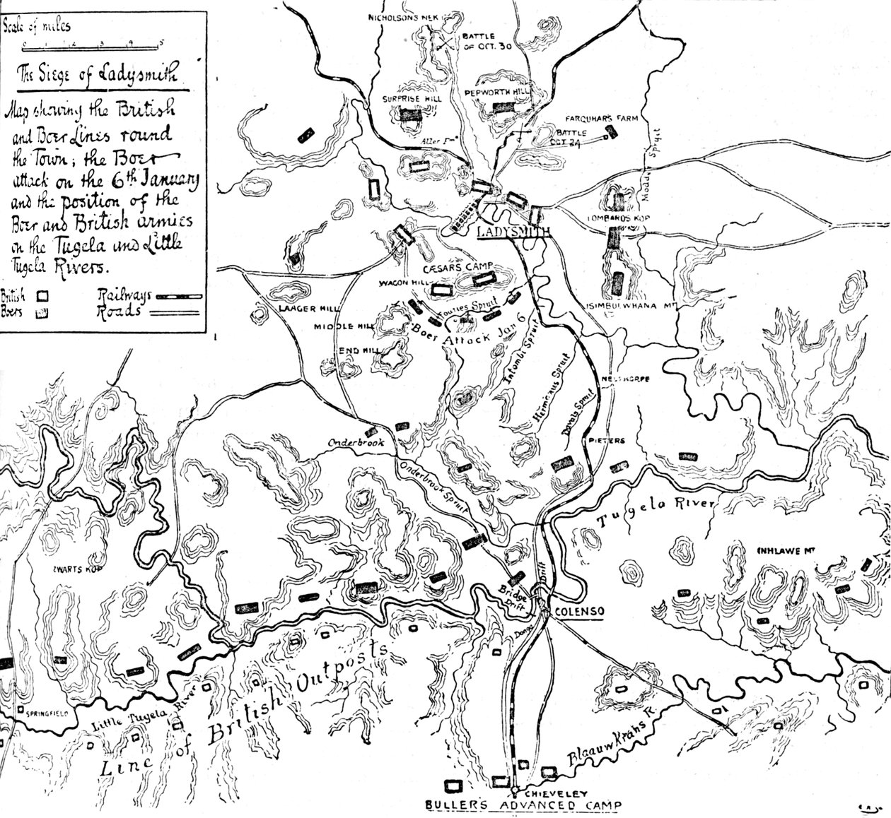 O cerco de Ladysmith, c1899, 1902 de Unbekannt