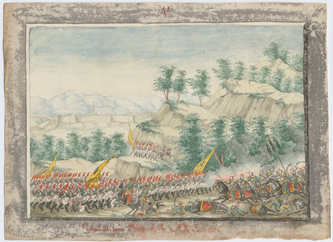 O cerco da fortaleza de Shumen em 1828, 1829 de Unbekannt