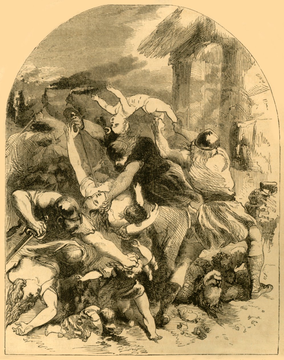 A irmã do rei Sweyn assassinada no massacre geral dos dinamarqueses pelos saxões 1002, c1890. de Unbekannt