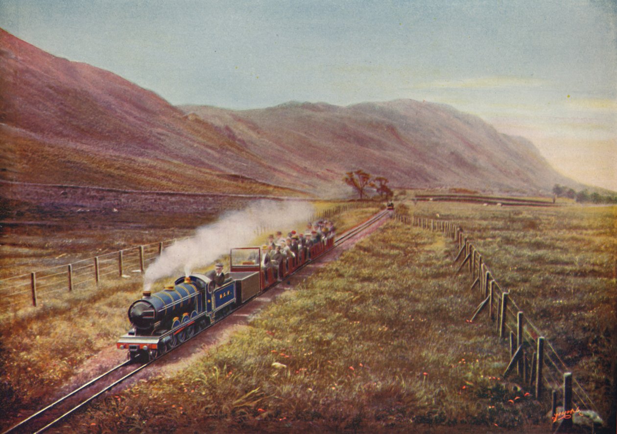 A menor ferrovia de passageiros do mundo. Em Eskdale, Cumberland, 1926 de Unbekannt