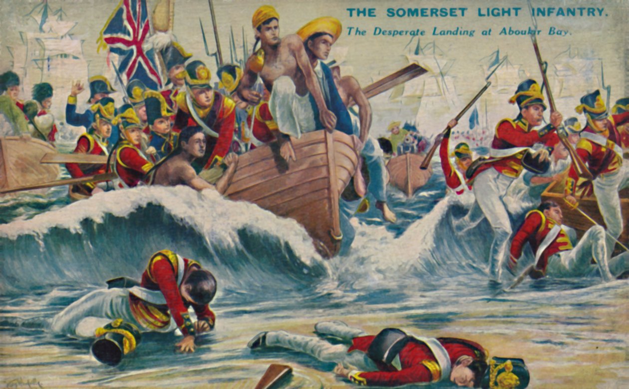 A infantaria leve de Somerset. Desembarque Desesperado na Baía de Aboukir, 1801, 1939. de Unbekannt