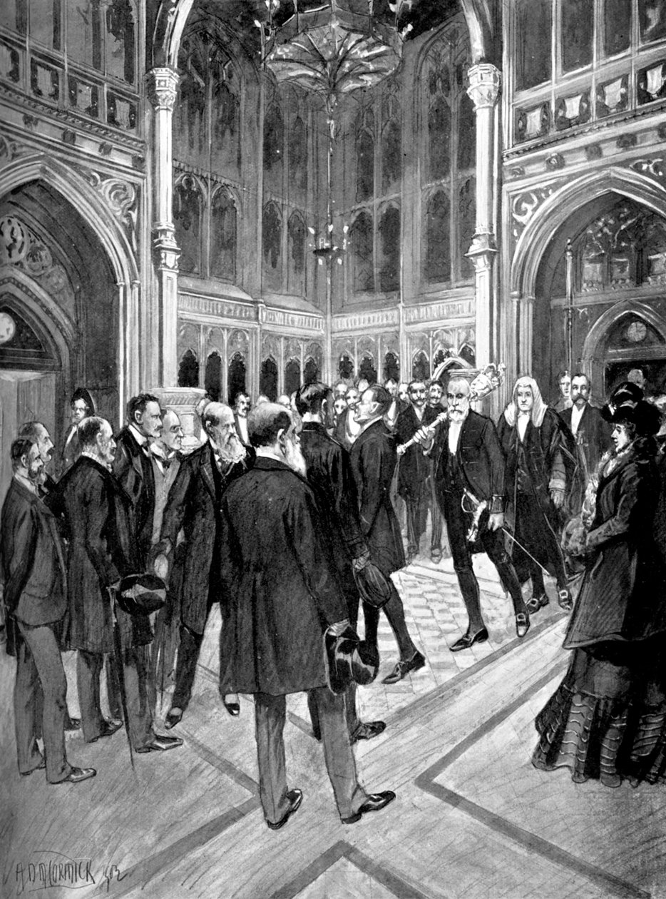 A Procissão dos Oradores, Câmara dos Comuns, Palácio de Westminster, Londres, c1905 de Unbekannt