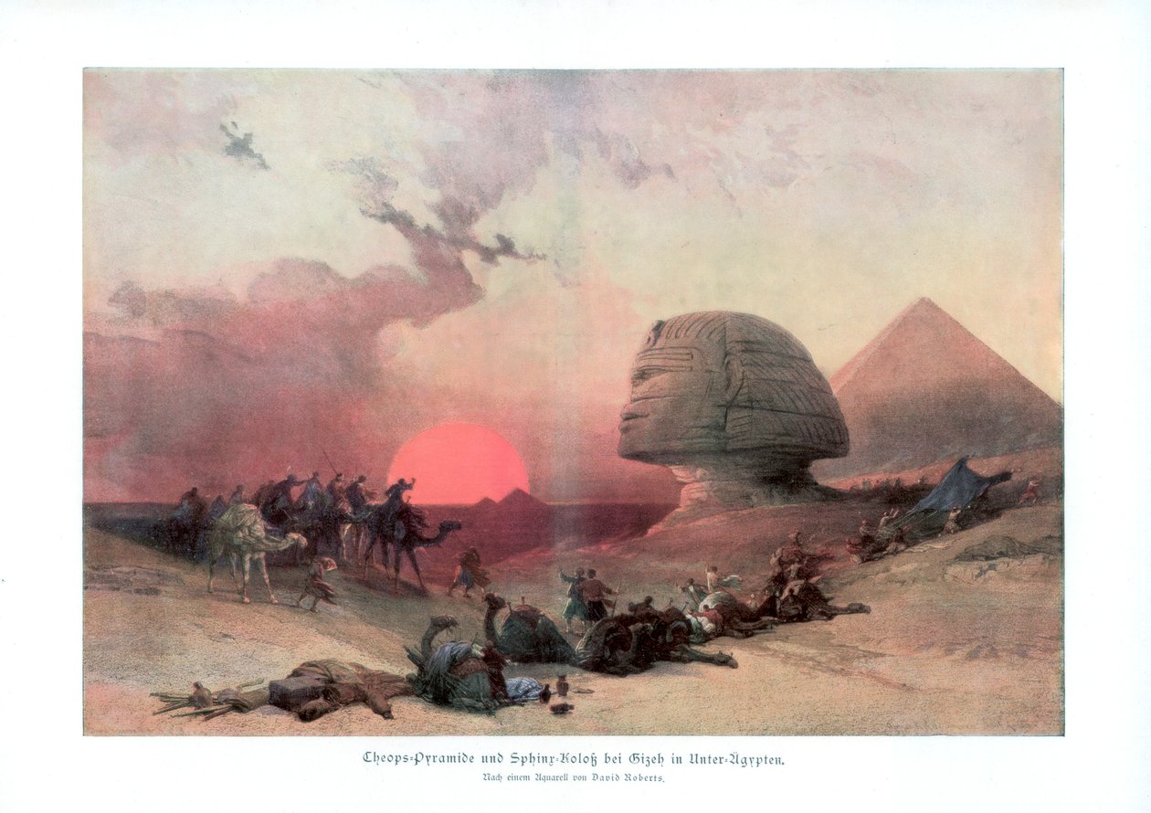 A Esfinge de Gizé, Egito, década de 1840, 1900 de Unbekannt