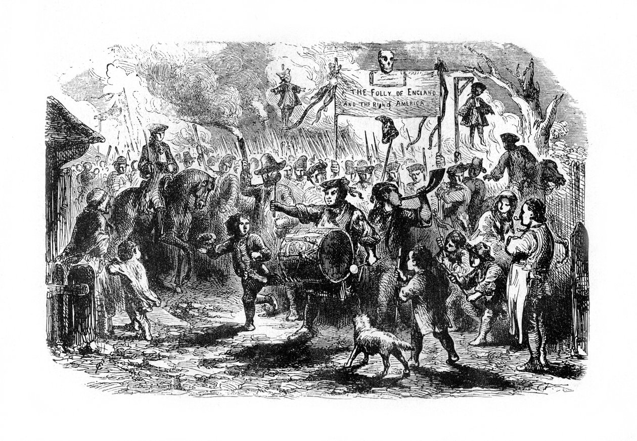 Os motins do selo de Nova York, c1765, 1872 de Unbekannt
