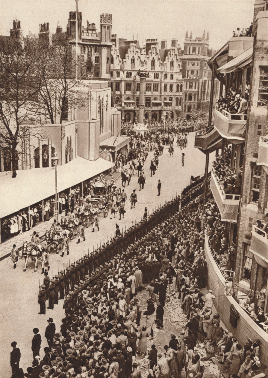 O treinador do estado deixa a Abadia de Westminster após a coroação do rei George VI, 1937 de Unbekannt