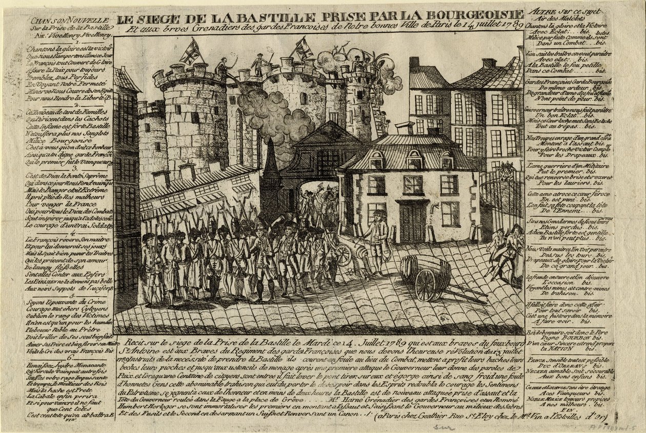 A invasão da Bastilha em 14 de julho de 1789, 1789 de Unbekannt