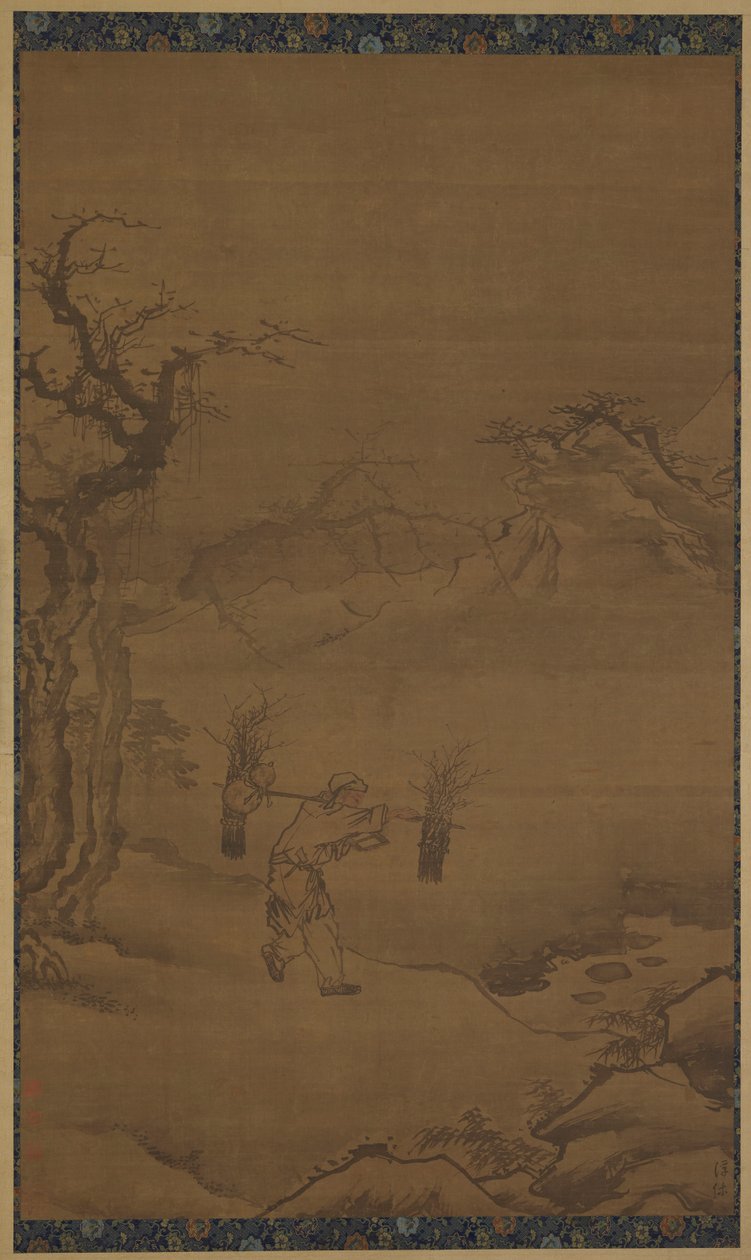 O Estudioso Lenhador Zhu Maichen, século XVI. de Unbekannt