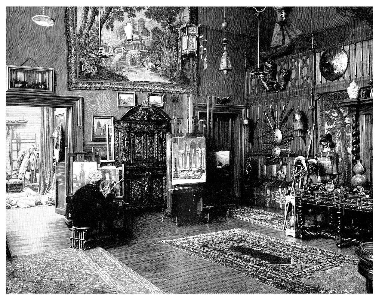 O Estudo de Monsieur JL Gerome, 1901 de Unbekannt