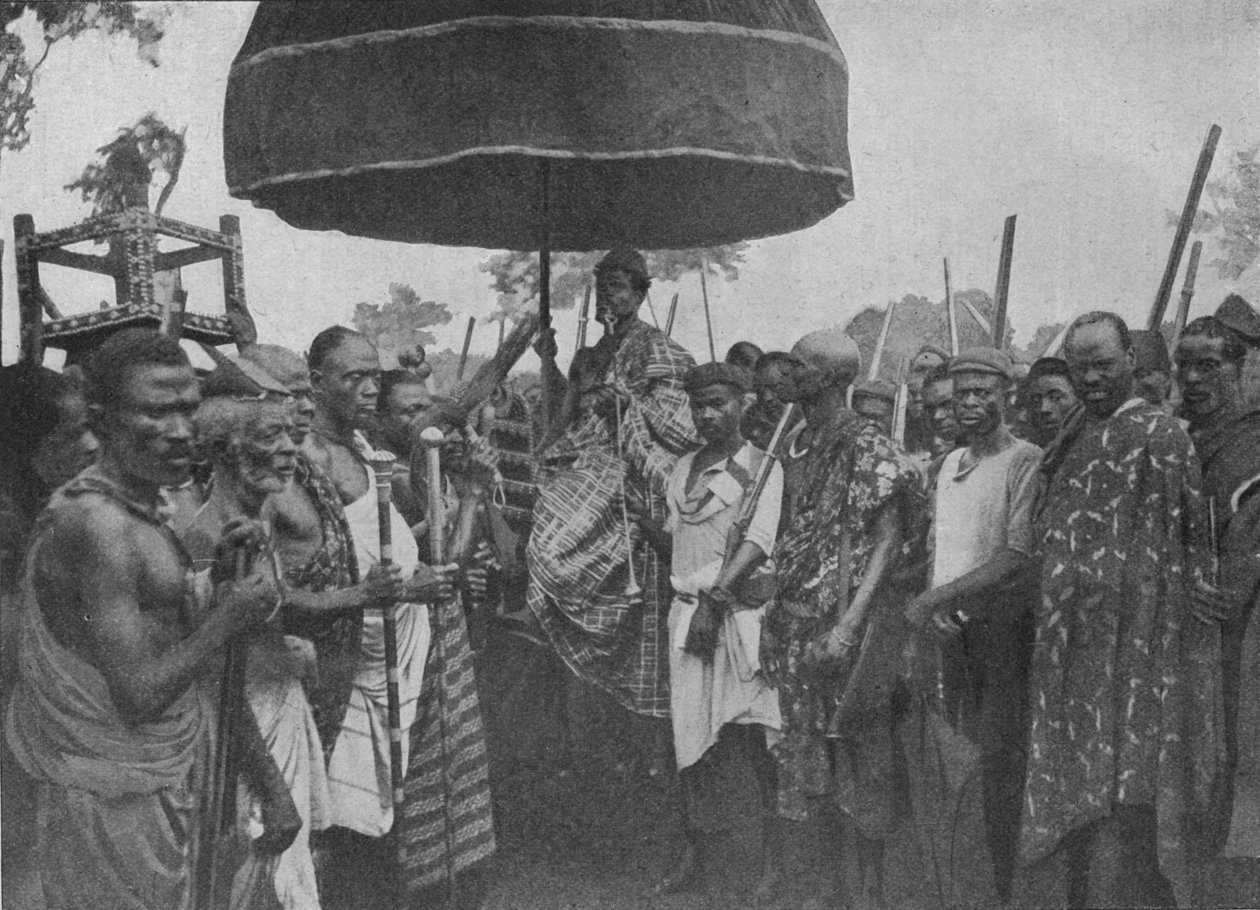 O subjugado rei de Akim exerceu sua cadeira de estado, 1902 de Unbekannt