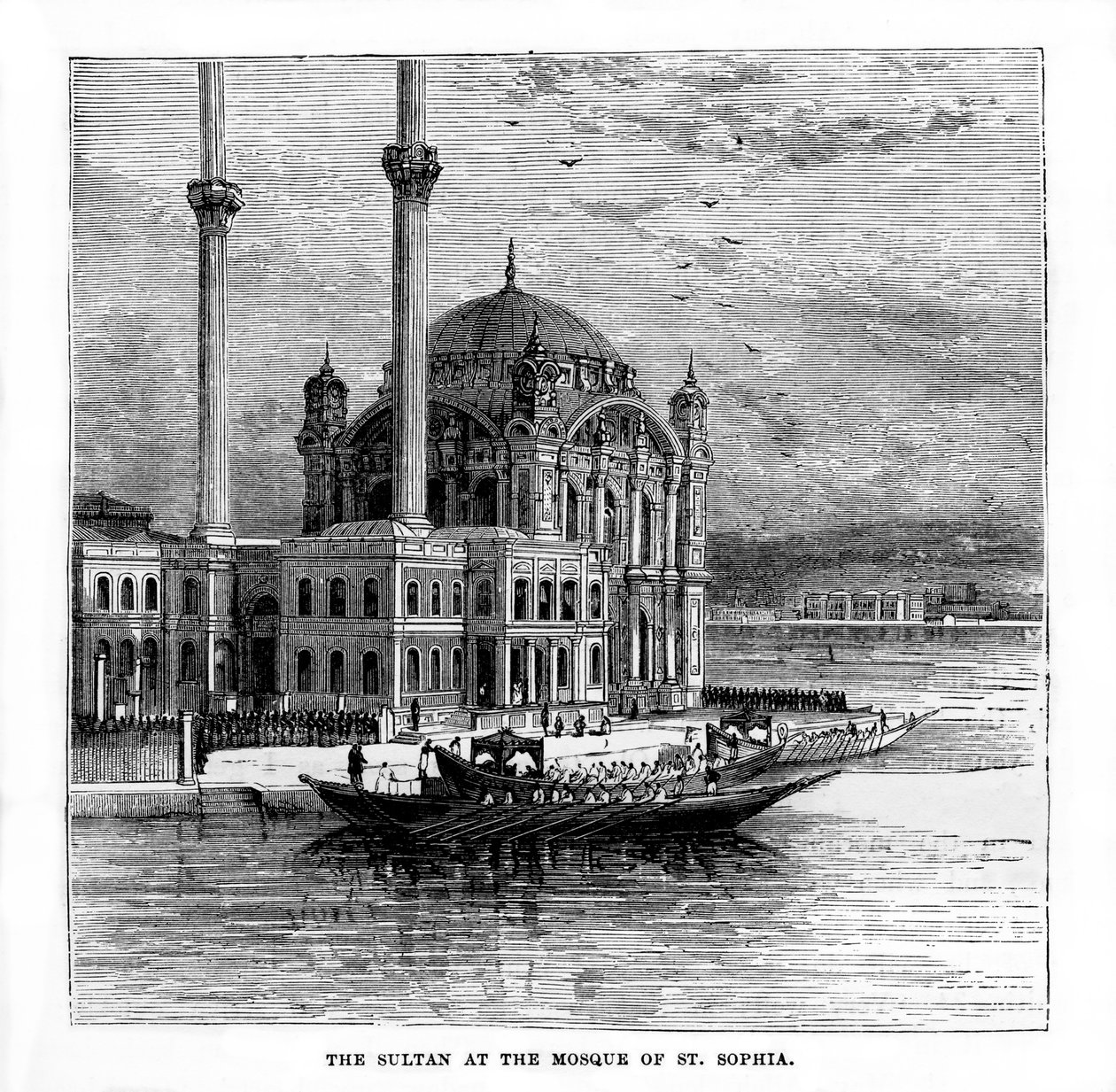 O sultão na mesquita de Santa Sofia, Constantinopla, Turquia, século XIX de Unbekannt