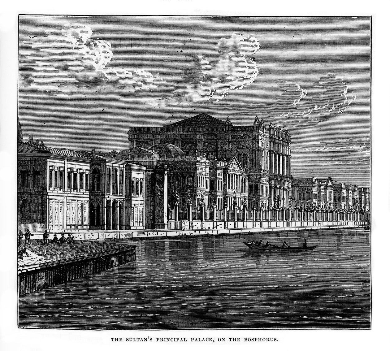 O Palácio Principal dos Sultões, no Bósforo, Turquia, século XIX de Unbekannt