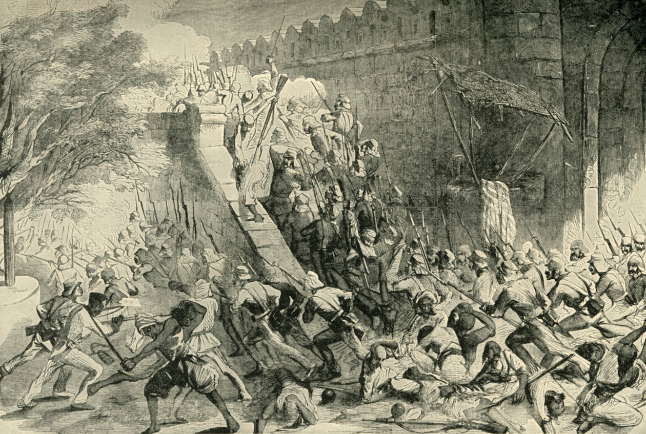 A tomada do portão da Caxemira, 1901. de Unbekannt