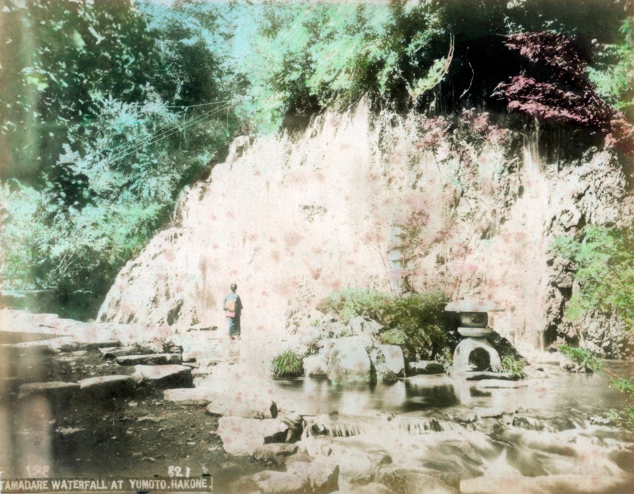 As Cataratas de Tamadare, Yumoto, Hakone, Japão de Unbekannt