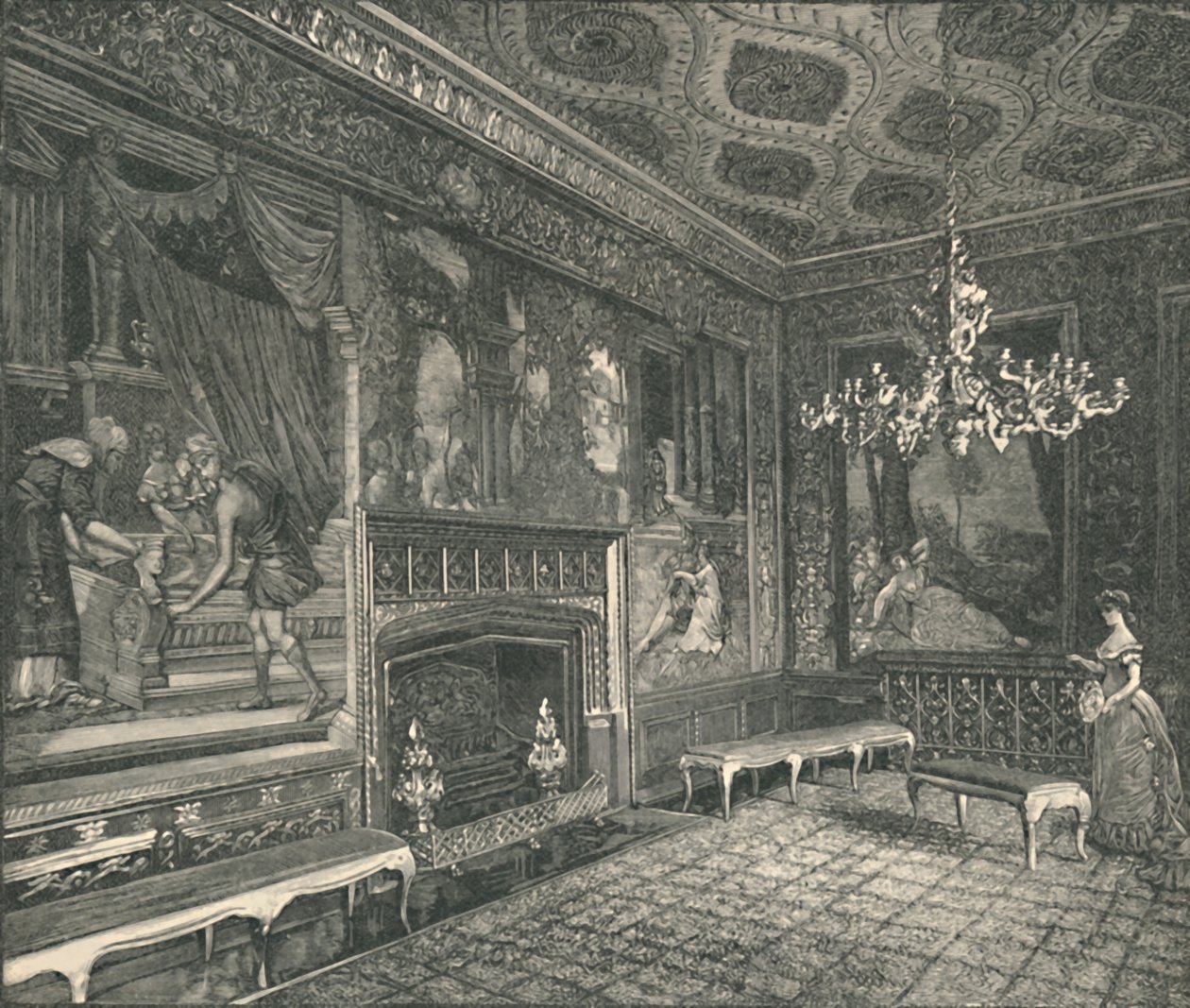 A sala de tapeçaria, 1886 de Unbekannt
