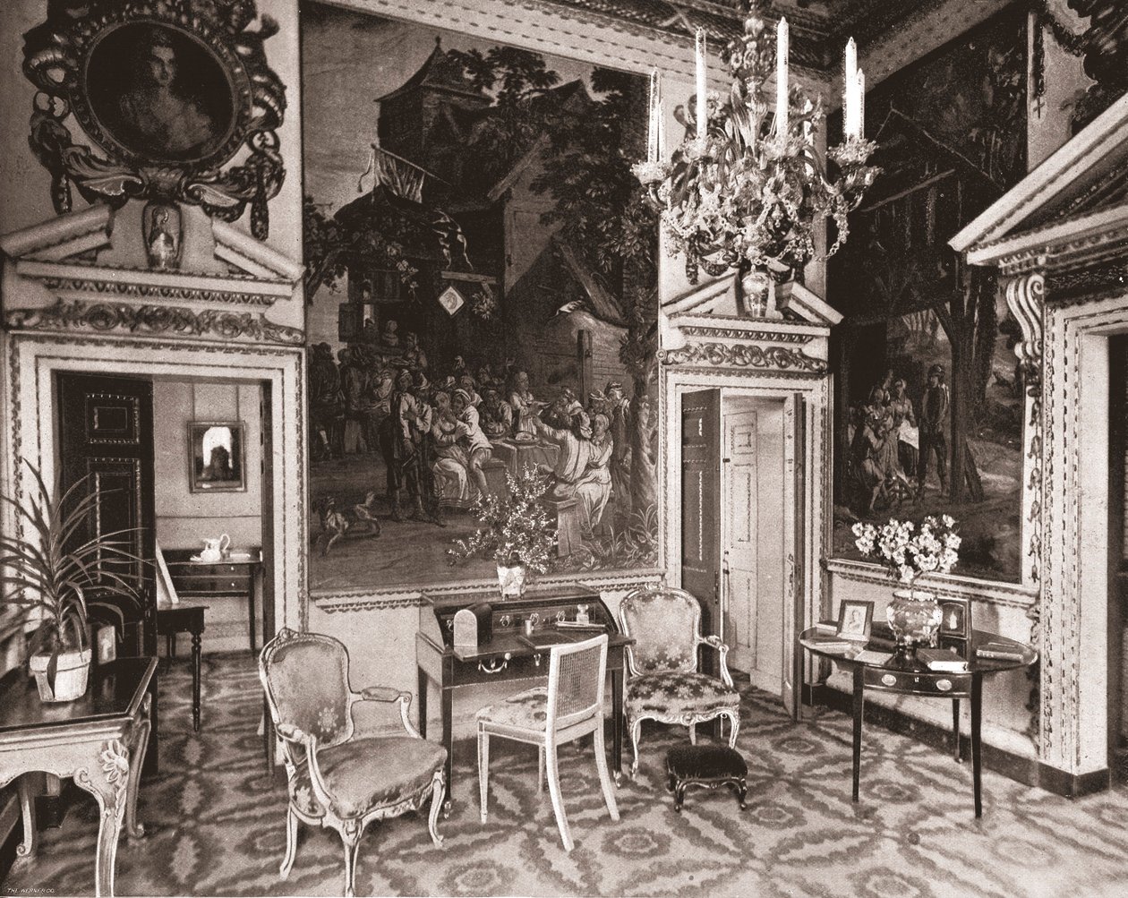 A sala de tapeçaria, Chiswick House, Londres, 1894. de Unbekannt