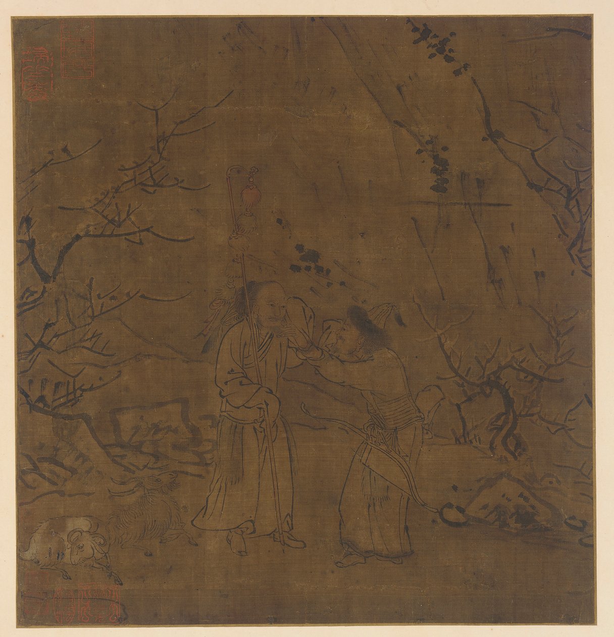 A separação chorosa de Su Wu e Li Ling, dinastia Ming, 1368-1644. de Unbekannt