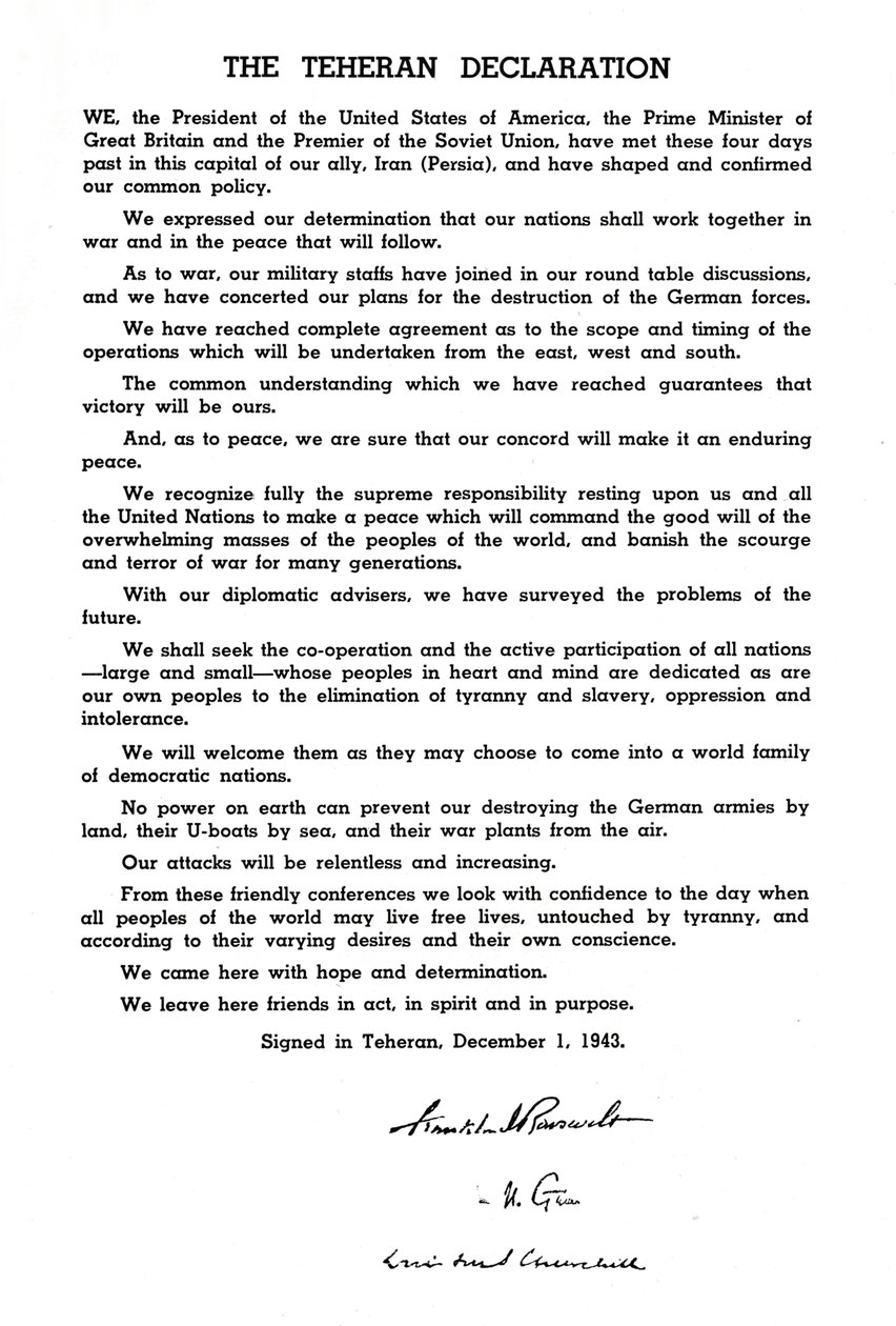 A Declaração de Teerã, 1943, 1945 de Unbekannt