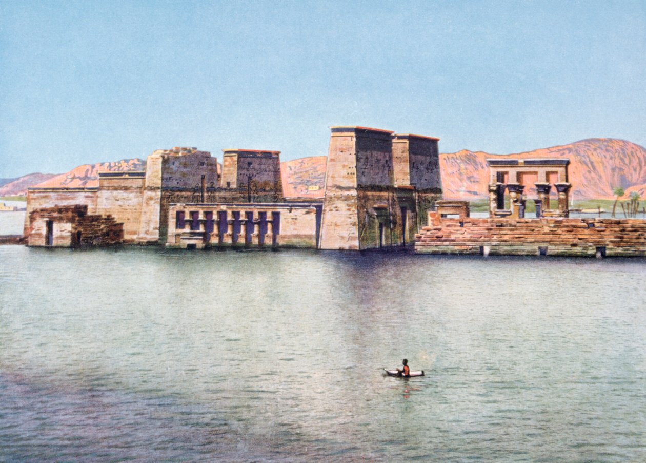 O templo de Ísis em Philae, Egito, século 20 de Unbekannt