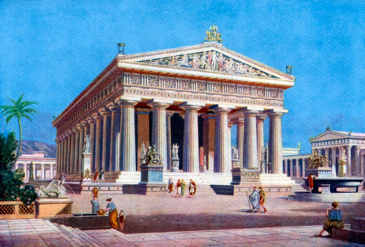 O templo de Poseidon, Paestum Pesto, Itália, 1933-1934 de Unbekannt
