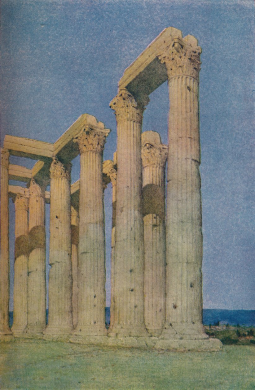 O templo do Zeus Olímpico em Atenas, 1913 de Unbekannt